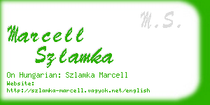 marcell szlamka business card